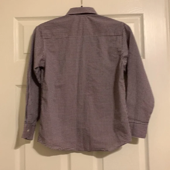Kids Stretch Red White and BlueChaps Long Sleeve Dress Shirt Button Down - Picture 5 of 5